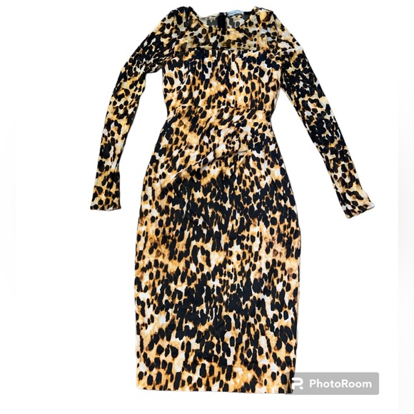 Karen Millen Leopard Print Dress | Size 2 - Picture 5 of 14